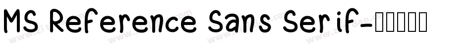 MS Reference Sans Serif字体转换